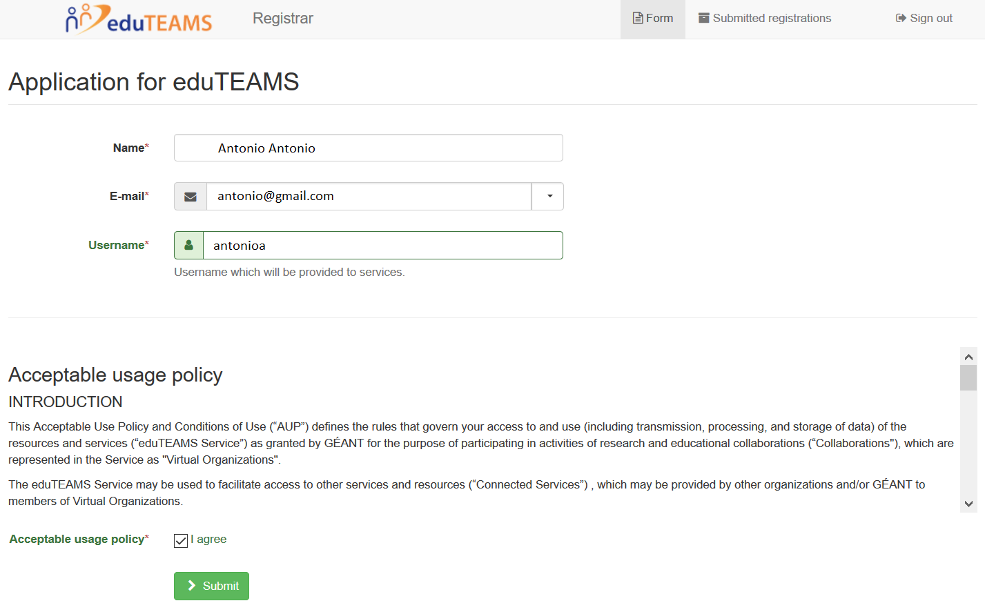 Register to eduTEAMS step 4